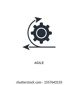 agile icon. simple element illustration. isolated trendy filled agile icon on white background. can be used for web, mobile, ui.