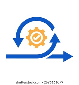 Agile Icon Solid Color Design Vector Illustration