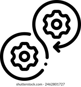 icono ágil. Diseño De Estilo Lineal Delgado Aislado Sobre Fondo Blanco