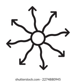 Icono ágil, ilustración de línea vectorial	