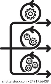 signo de proceso de Vector de icono ágil