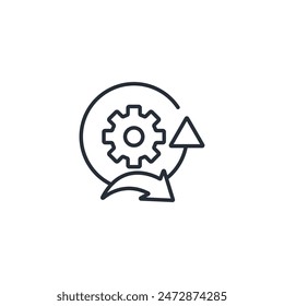 Agiles Symbol. Vektorgrafik.Editierbares Strich.Lineares Stilzeichen zur Verwendung Webdesign,Logo.Symboldarstellung.