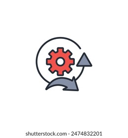 Agiles Symbol. Vektorgrafik.Editierbares Strich.Lineares Stilzeichen zur Verwendung Webdesign,Logo.Symboldarstellung.