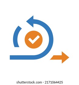 Agile, iteration, scrum icon. Simple editable vector graphics.