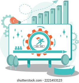 Agile Leader Business Themed Illustration