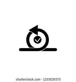 Agile Life Cycle Icon Vector. Agility Development Illustration. Flexible Developing Process Logo. Circular (Rotation) Arrow AGILE Text Symbol.