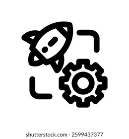 agile line icon. Clean and minimalist vector icon for websites, mobile apps, presentations, and logos. Fully scalable and customizable for any project.