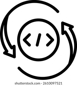 agile line icon illustration vector