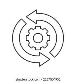 Agile Linie universelle Symbol ui ux Element Zeichen.