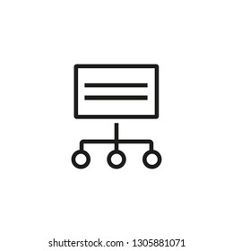 Agile management line icon. Flowchart, scheme, structure. Agility concept. Can be used for topics like business, organization, hierarchy