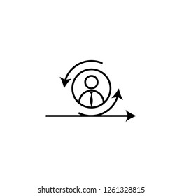 Agile, manager, worker icon on white background. Can be used for web, logo, mobile app, UI, UX