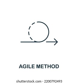 Agile Method icon. Simple creative element. Filled Agile Method icon for templates, infographics and more