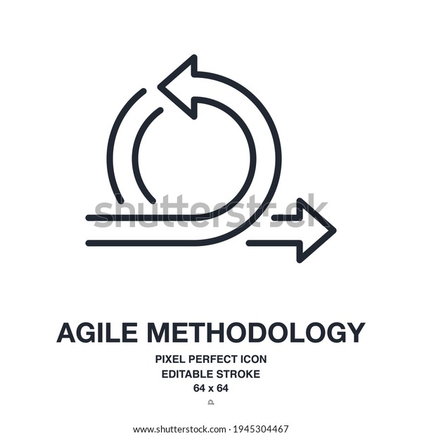 Agile Methodology Arrow Editable Stroke Outline Stock Vector (Royalty ...