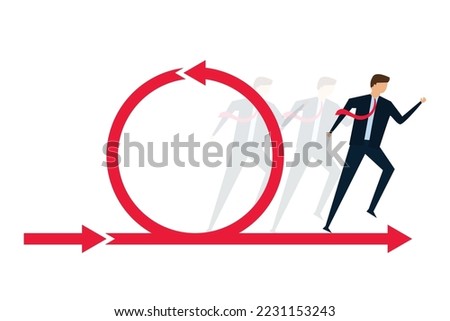 Agile methodology for business or software development, smart businessman running fast with agility effect on circular agile life cycle workflow