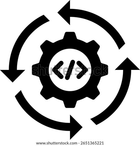Agile Methodology Icon Glyph Vector Illustration