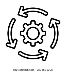 Agile Methodology icon line vector illustration