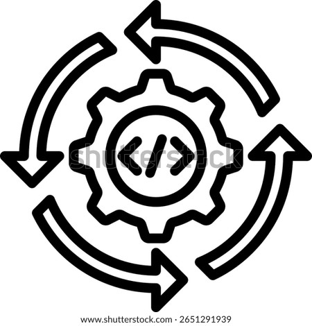 Agile Methodology Icon Outline Vector Illustration