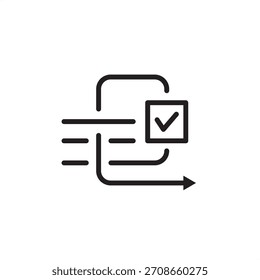 Ícone de metodologia ágil que simboliza trabalho iterativo, planejamento flexível e entrega validada, representando gerenciamento de projetos, desenvolvimento de software, processo enxuto e adaptação organizacional.