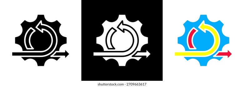 Agile MethodologyIcon Set Glyph vector Illustration