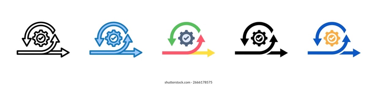 Agile multiple style icons set design vector illustration.