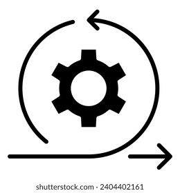 Agile Operations Icon line vector illustration