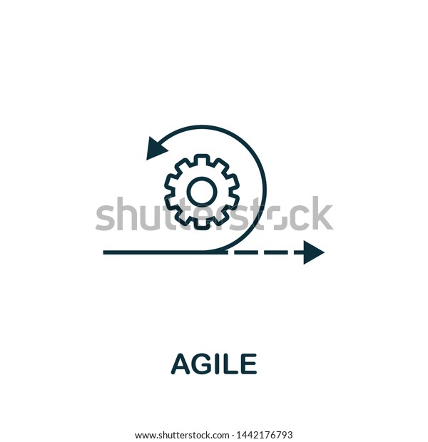 Agile Outline Icon Thin Line Concept Stock Vector (Royalty Free) 1442176793