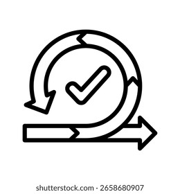 Agile Planung, Symbolzeile, Vektorgrafik