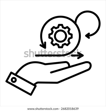 Agile Practice Outline Icon Illustration Vector