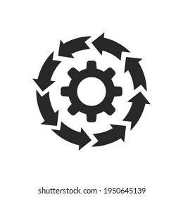 Agile process development growth icon