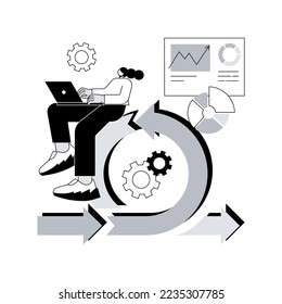 Agile project management abstract concept vector illustration. Agile approach, software development company, management method, scrum methodology, project life cycle, workflow abstract metaphor.