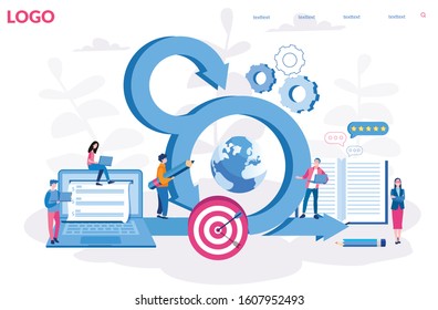 Agile project management, Vector illustration for web banner, infographics, mobile.
