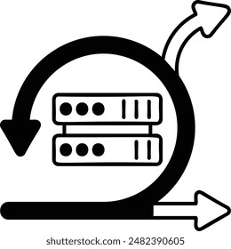 Agile Server Concept, Software Development Method Vector Icon Design, Software and web development symbol, Computer Programming and Coding stock illustration