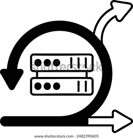 Agile Server Concept, Software Development Method Vector Icon Design, Software and web development symbol, Computer Programming and Coding stock illustration