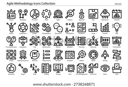 Agile Software Development and Project Management Framework Icons
