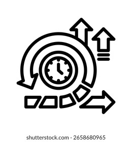 Agile Strategy icon line vector illustration