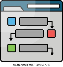 Agile Task Priority Concept, Note Arrangements Vector Color Icon Design, Software and web development symbol on white background, Computer Programming and Coding stock illustration