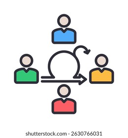 Agile Team Icon Element for Design