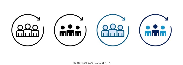Agile Team Icon Set Multiple Style Collection