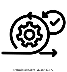 Símbolo Ágil e de trabalho em equipe - Símbolo ágil do ícone de trabalho em equipe e gerenciamento de projetos