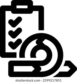 Agile Testing, Testing, Evaluation Outline Icon
