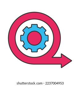 Agile two color universal icon ui ux element sign.