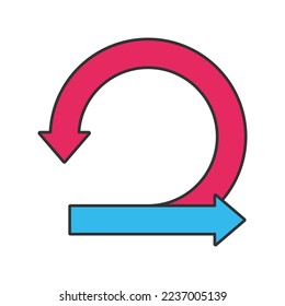 Agile two color universal icon ui ux element sign.