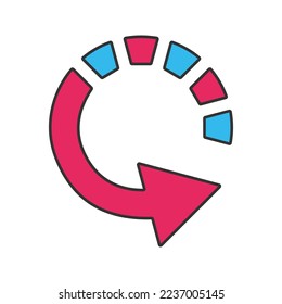 Agile two color universal icon ui ux element sign.