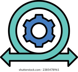 Agile Vektorsymbol. Kann für Druck-, Mobil- und Web-Anwendungen verwendet werden.