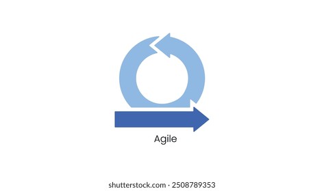 Icono de Vector ágil para procesos flexibles y adaptables