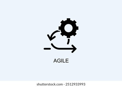 Icono de Vector ágil o ilustración de logotipo