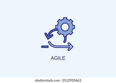 Icono de Vector ágil o ilustración de logotipo