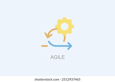 Icono de Vector ágil o ilustración de logotipo