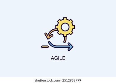 Icono de Vector ágil o ilustración de logotipo