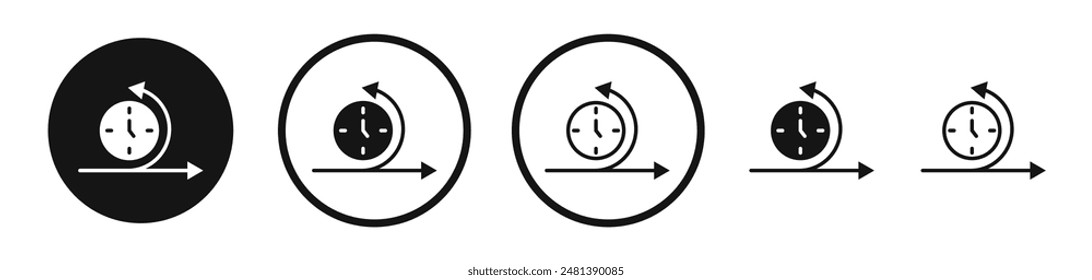 Icono de Vector ágil en color blanco y negro.